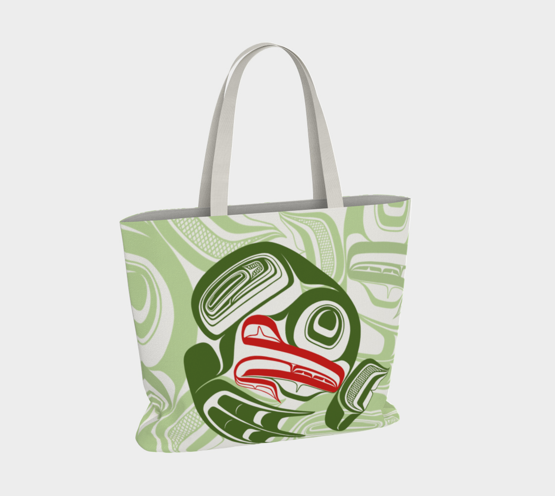 Large Tote Bag- Haida Frog