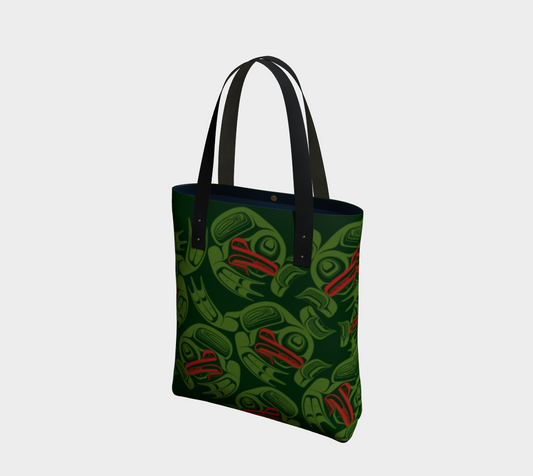 Tote Bag - Haida Frog Army (green)