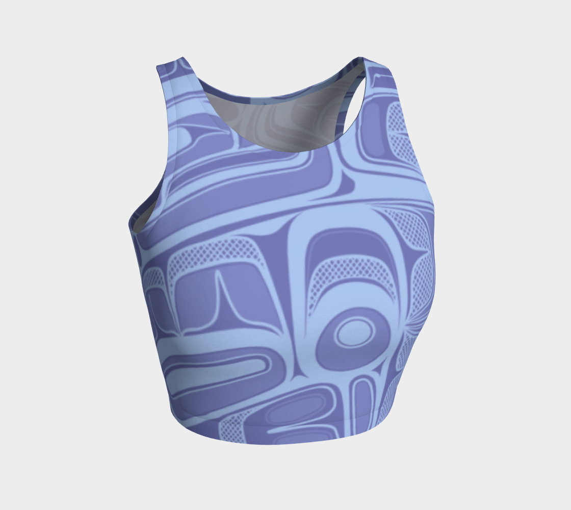 Athletic Crop Top - Box Design (lavender)