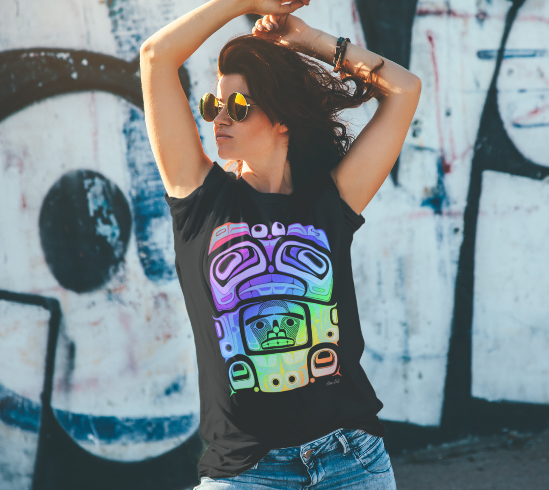 Tee (unisex)-Haida Box fig.60(rainbow)