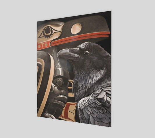 (11"x14")   Poster Print - Raven and James Hart's Celebration of Bill Reid Pole