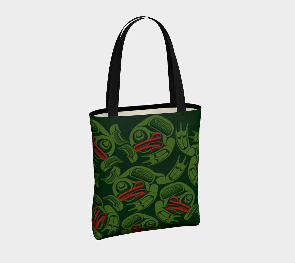 Tote Bag - Haida Frog Army (green)