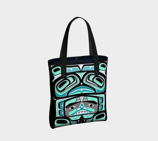 Tote Bag- Haida Box Fig.60  (teal)