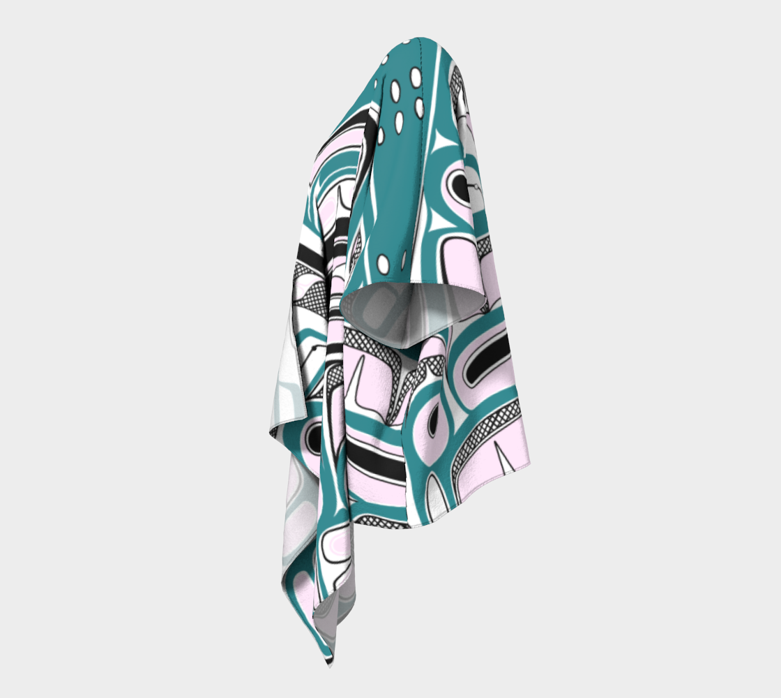 Draped Kimono - Box Design (teal)