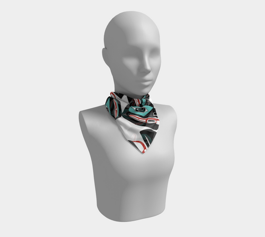 Square Scarf - Haida Raven Head