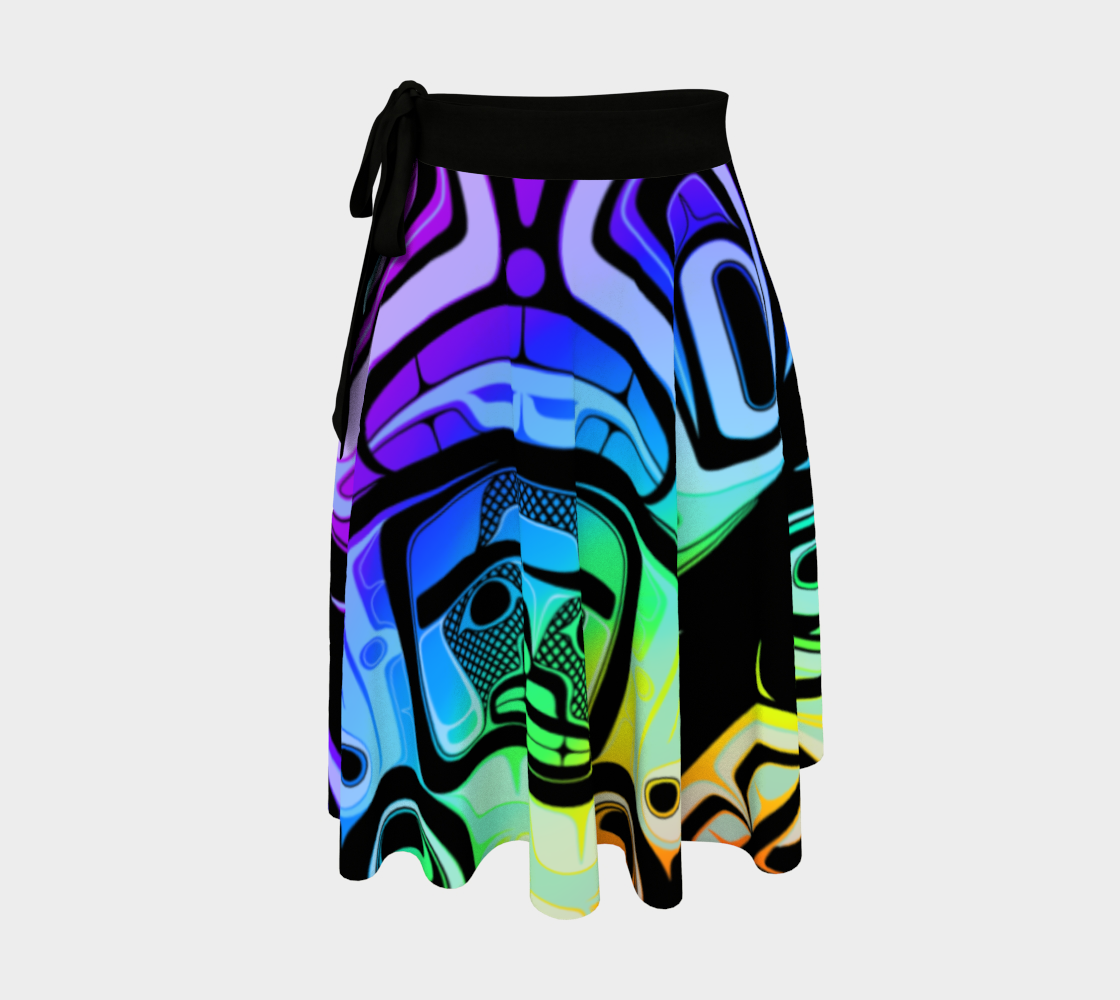 Wrap skirt - Haida box fig. 60 (rainbow/black)