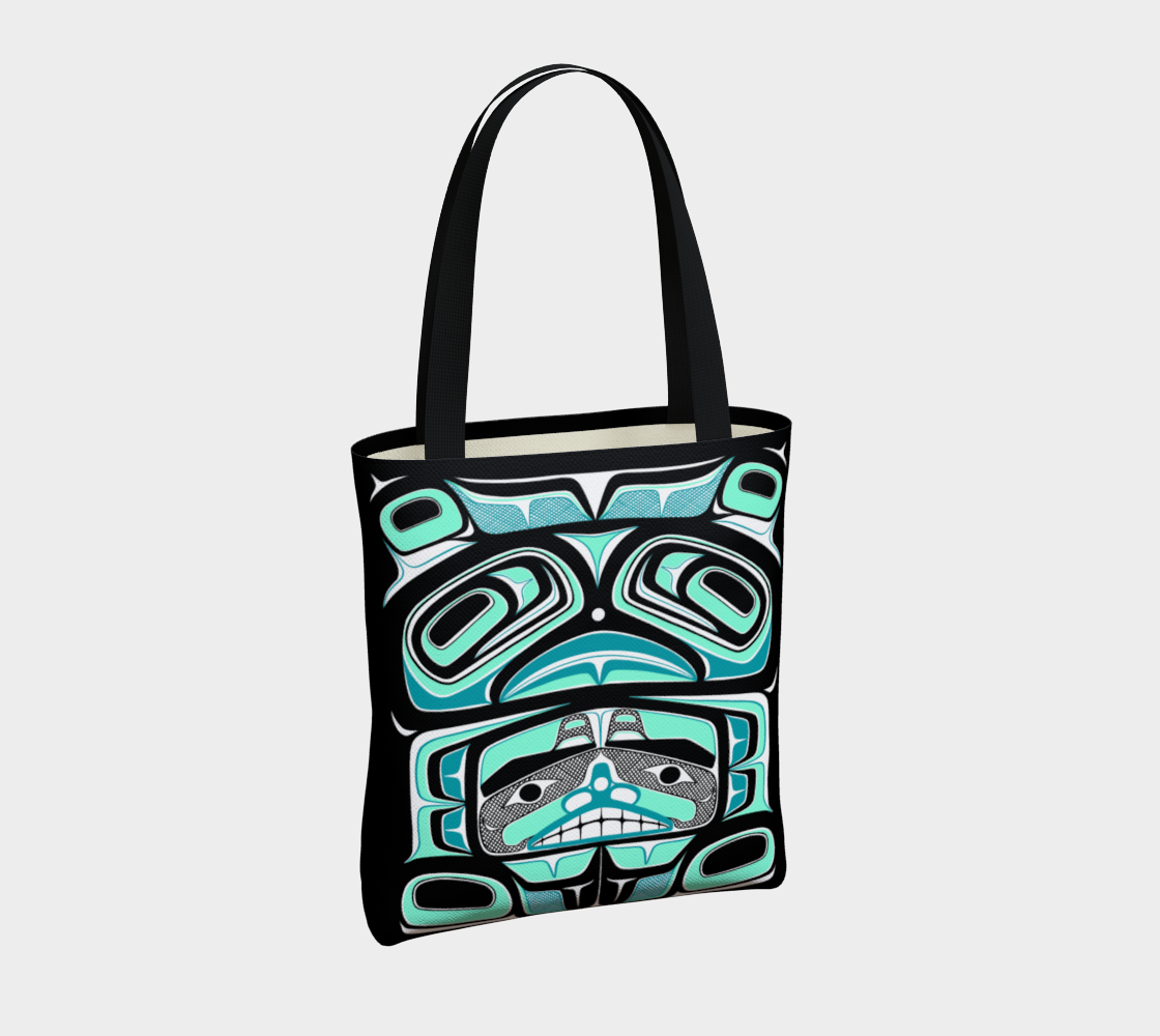 Tote Bag- Haida Box Fig.60  (teal)