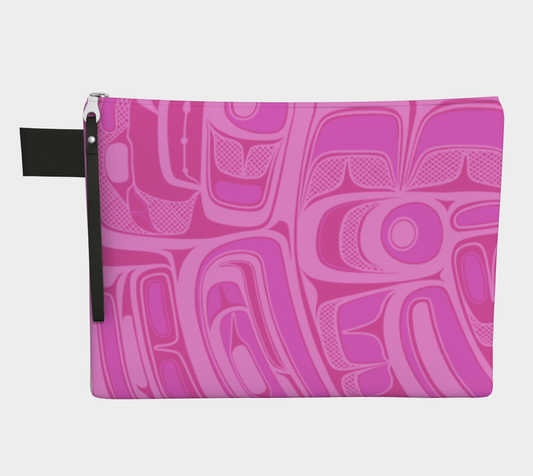 Zipper Carry all - Haida Box Design (pink)