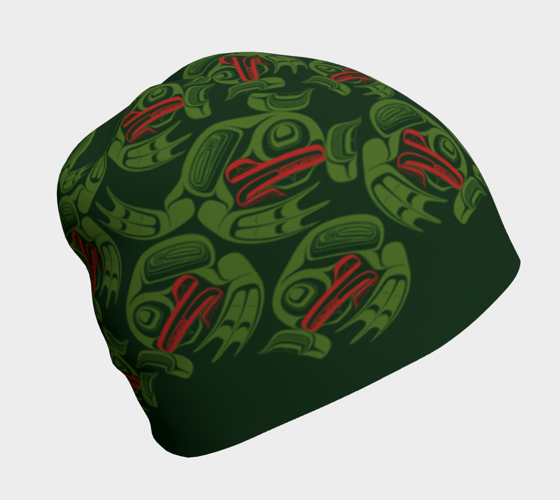 Beanie - Haida Frog Army (green)