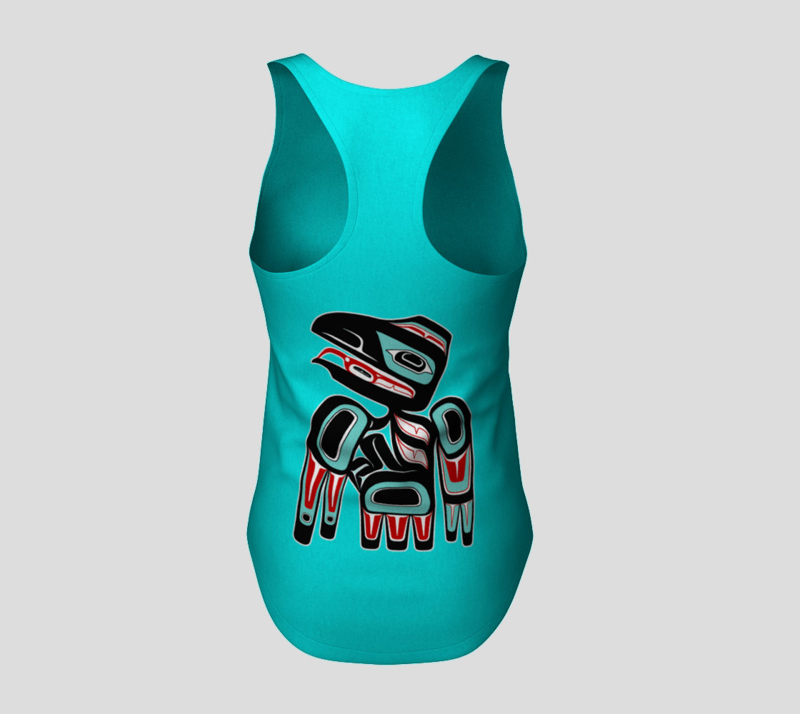 Racerback Tank Top - Haida Raven (front/back)