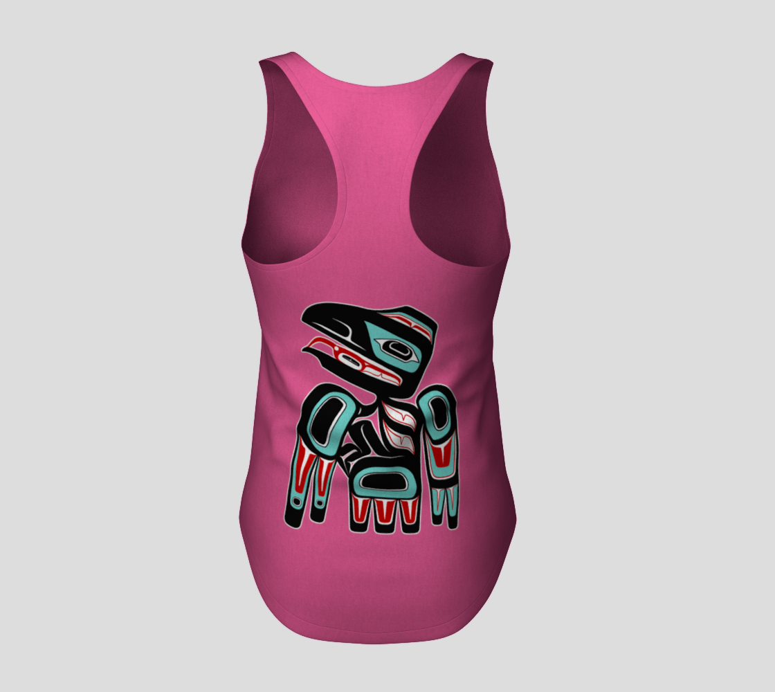 Racerback Tank Top - Haida Raven (front/back)