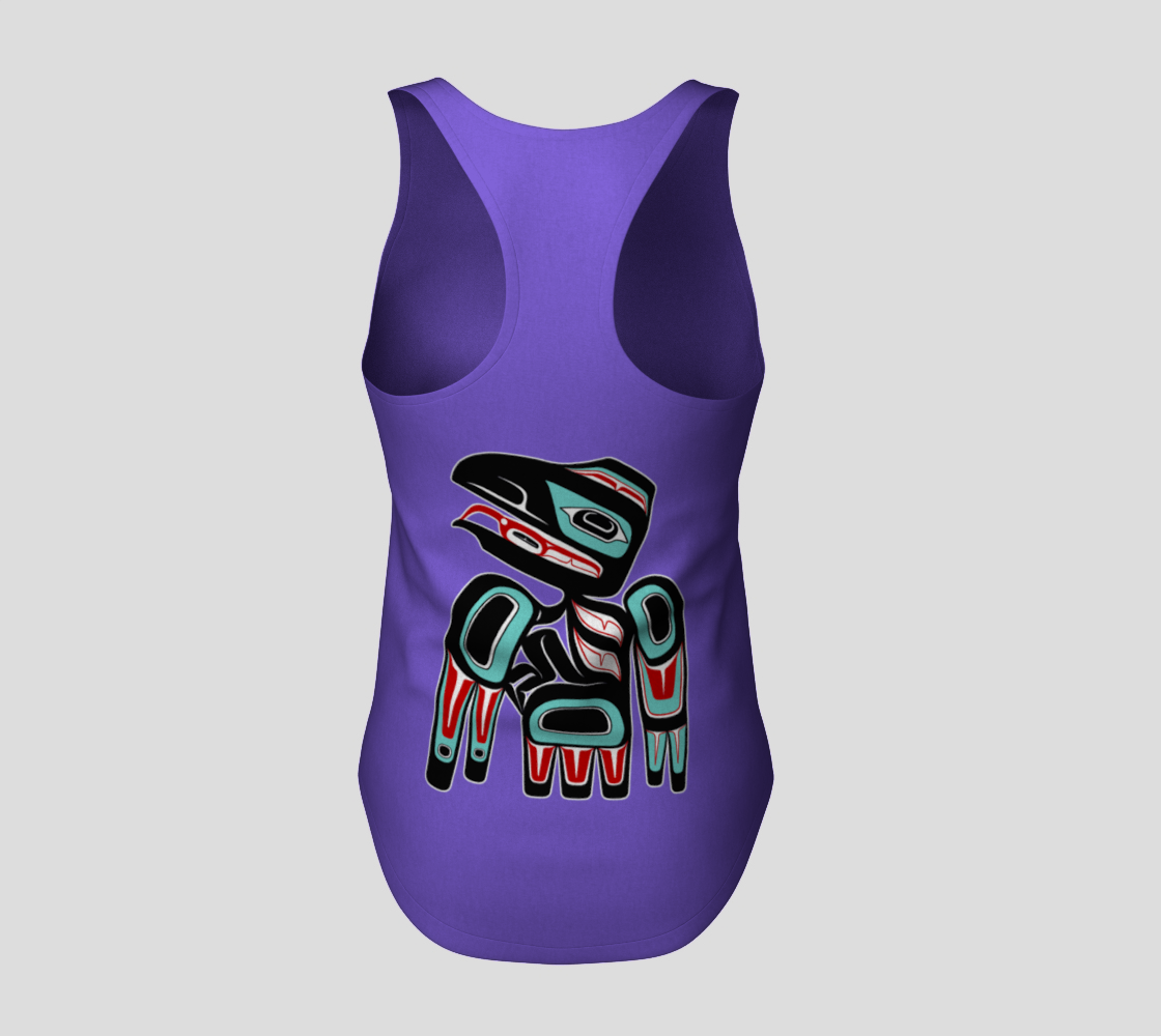 Racerback Tank Top - Haida Raven (front/back)