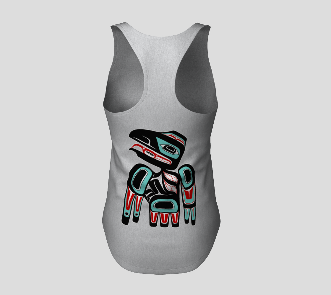 Racerback Tank Top - Haida Raven (front/back)