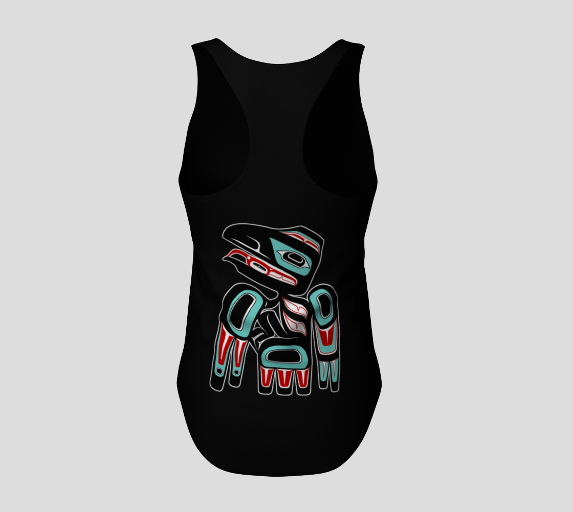 Racerback Tank Top - Haida Raven (front/back)