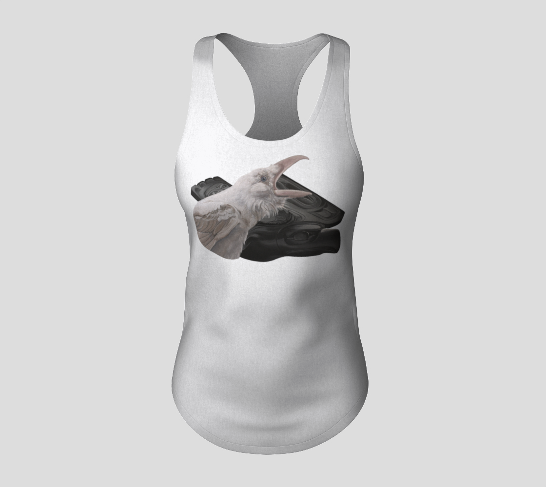 Racerback Tank Top - White Raven