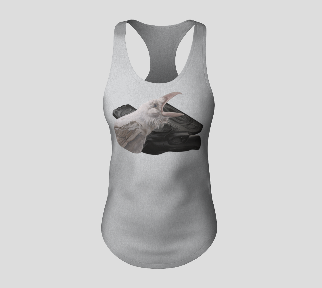 Racerback Tank Top - White Raven