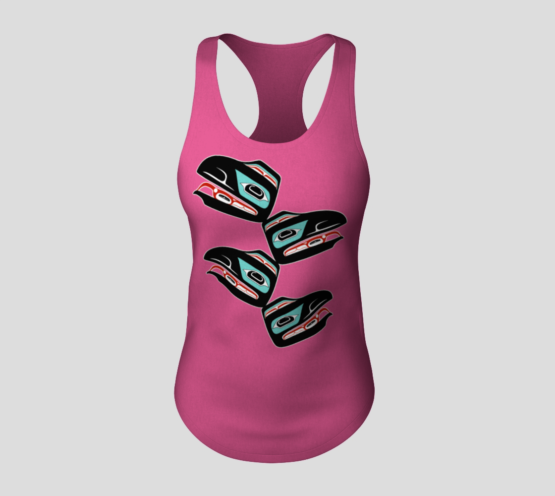 Racerback Tank Top - Haida Raven (front/back)