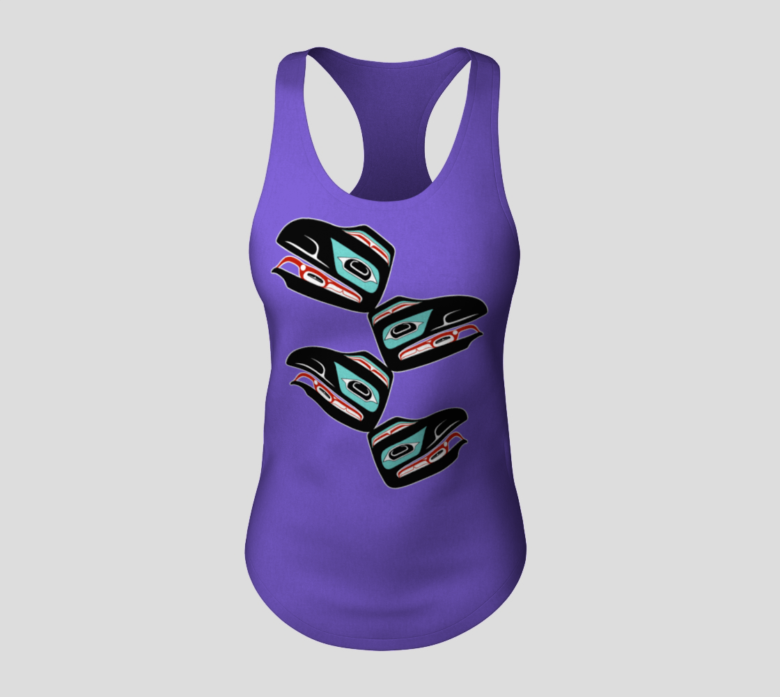 Racerback Tank Top - Haida Raven (front/back)