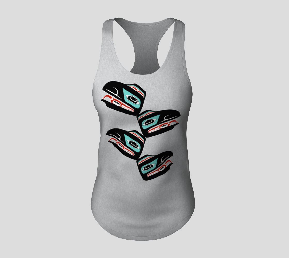 Racerback Tank Top - Haida Raven (front/back)