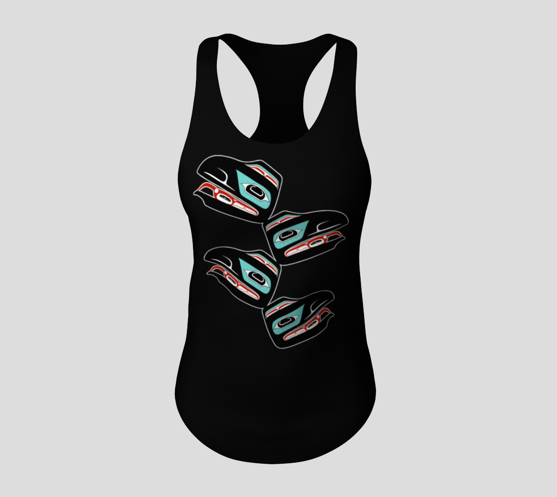 Racerback Tank Top - Haida Raven (front/back)