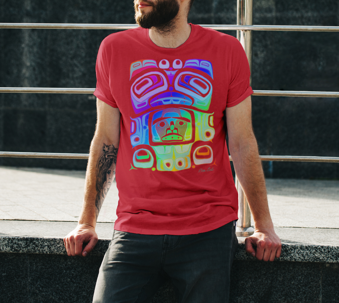 Tee (unisex)-Haida Box fig.60(rainbow)