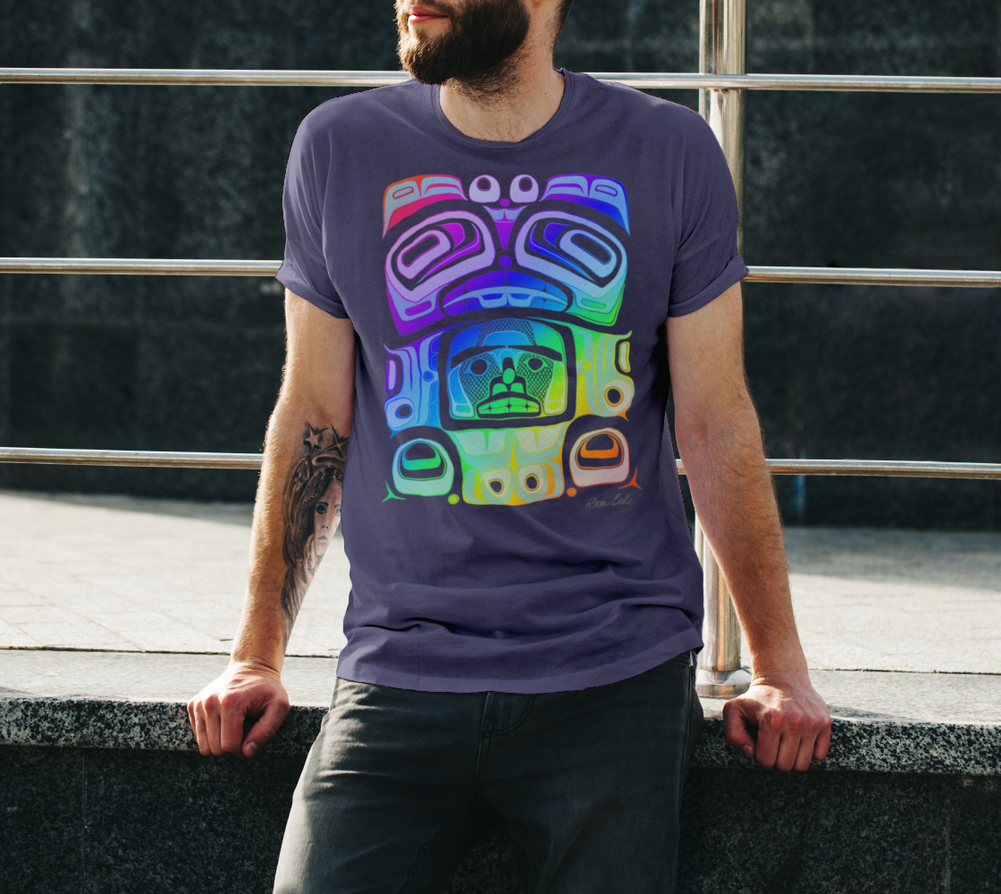 Tee (unisex)-Haida Box fig.60(rainbow)