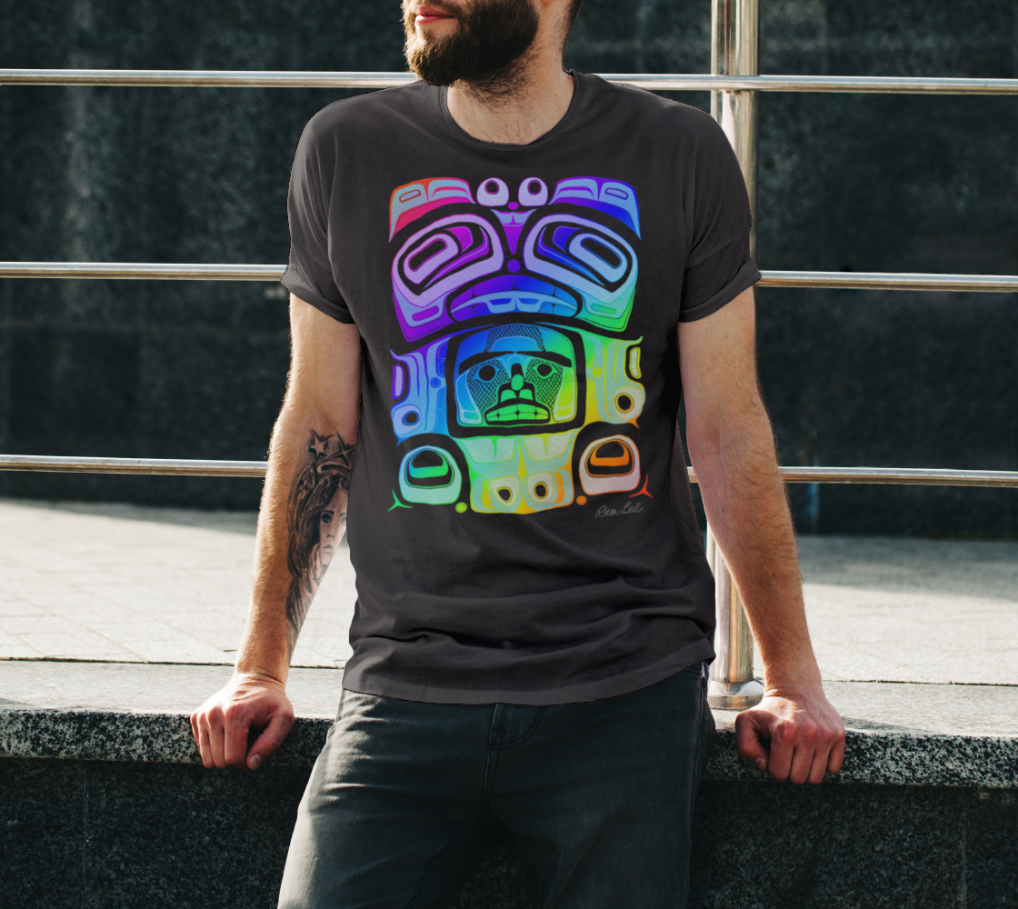 Tee (unisex)-Haida Box fig.60(rainbow)