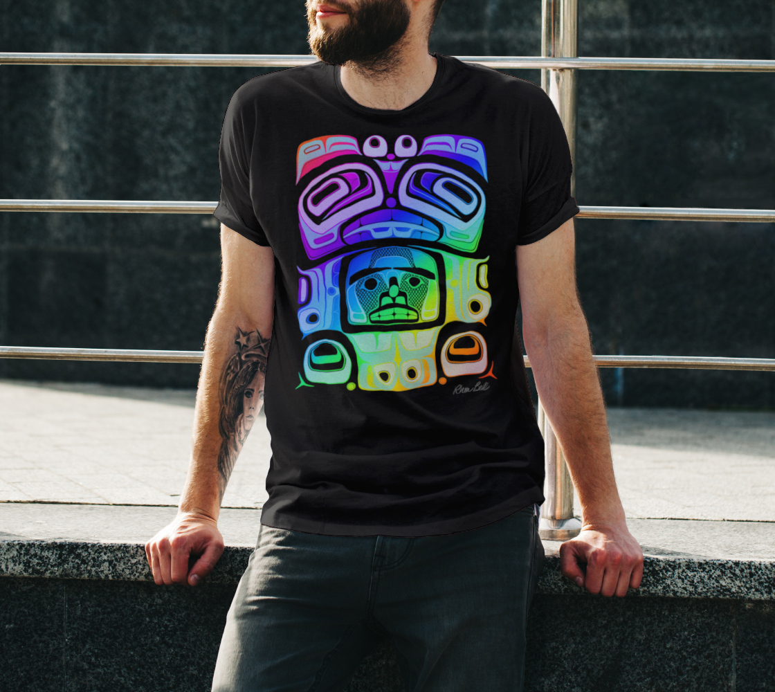 Tee (unisex)-Haida Box fig.60(rainbow)