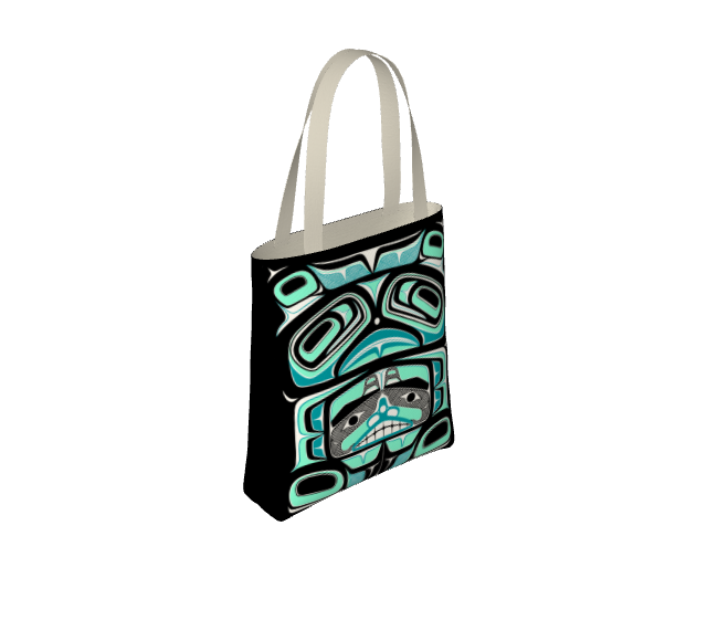 Tote Bag- Haida Box Fig.60  (teal)