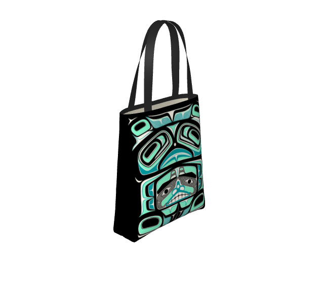 Tote Bag- Haida Box Fig.60  (teal)