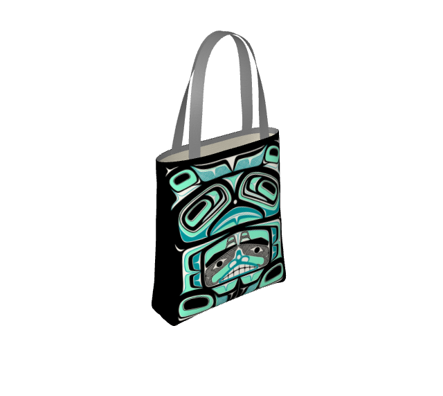 Tote Bag- Haida Box Fig.60  (teal)