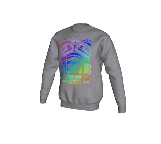 Crewneck sweatshirt -Haida box fig.60 (rainbow)